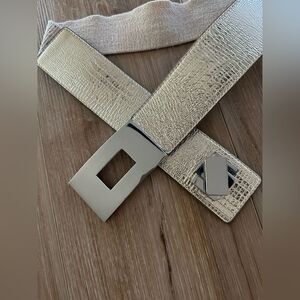 bebe Gold Faux Leather Belt M/L